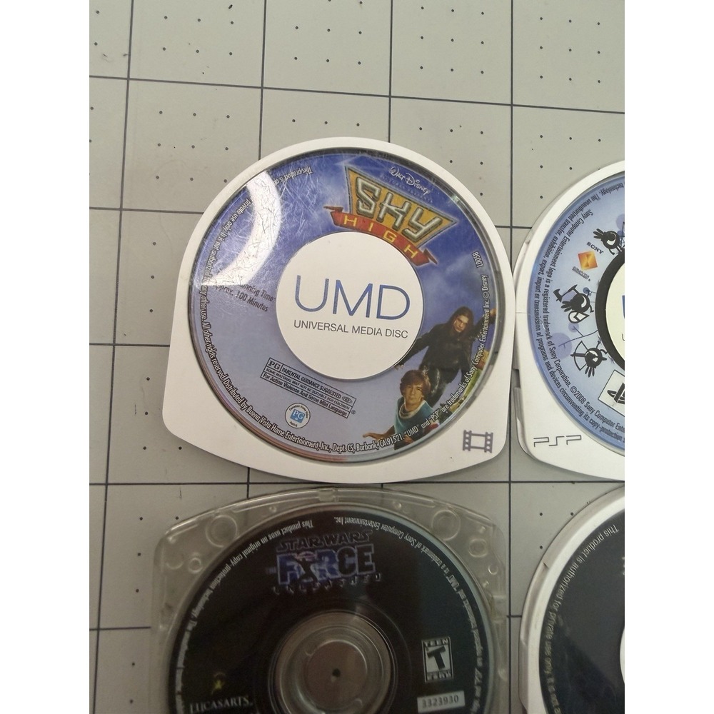 PSP UMD Game & Movie Lot Patapon Star Wars Force Unleashed National Treasure Sky - Picture 2 of 5